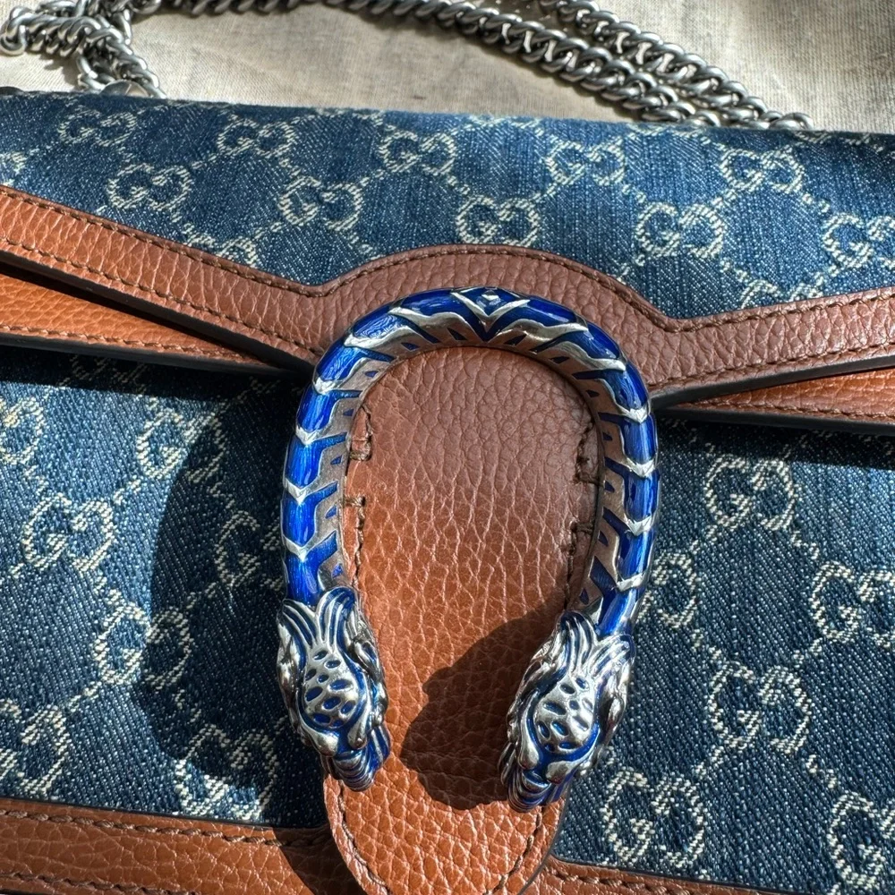 Gucci Denim and Brown Dionysus Bag - Picture 7 of 12